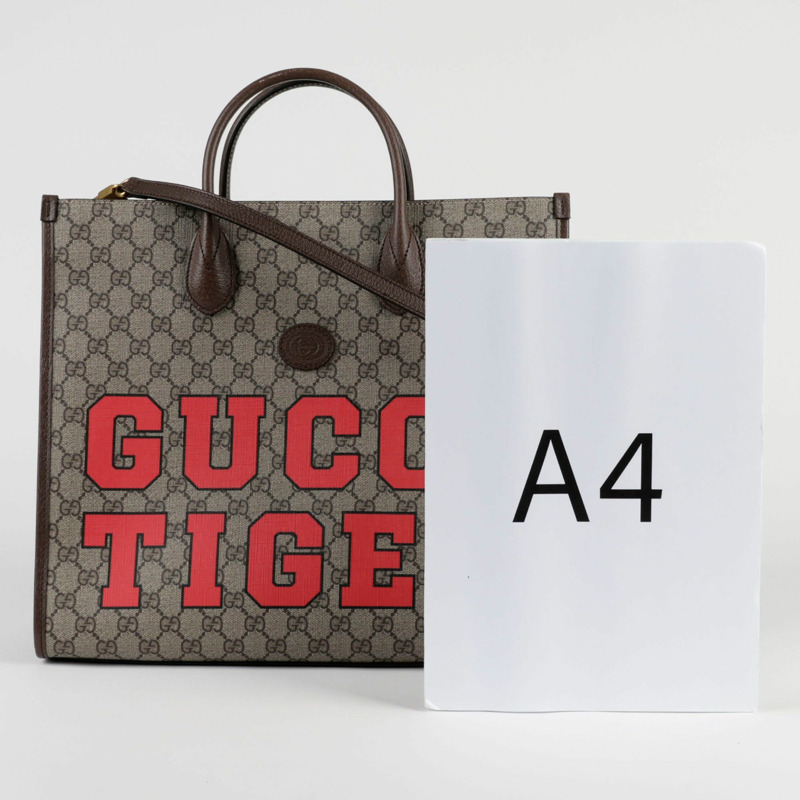 GUCCI GG Tiger 中型手提包與肩背包-9