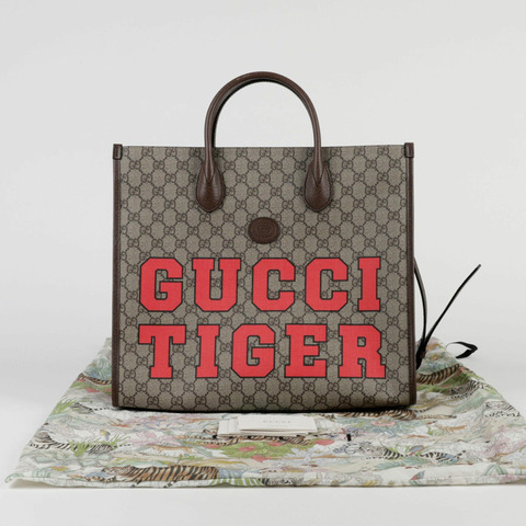GUCCI GG Tiger 中型手提單肩包