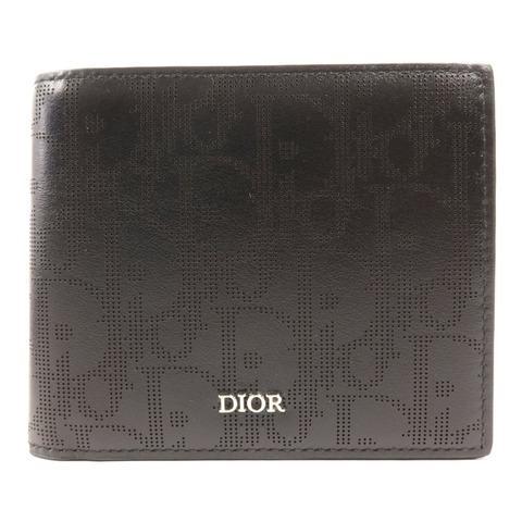 Dior 牛皮皮革Wallet銀扣錢包