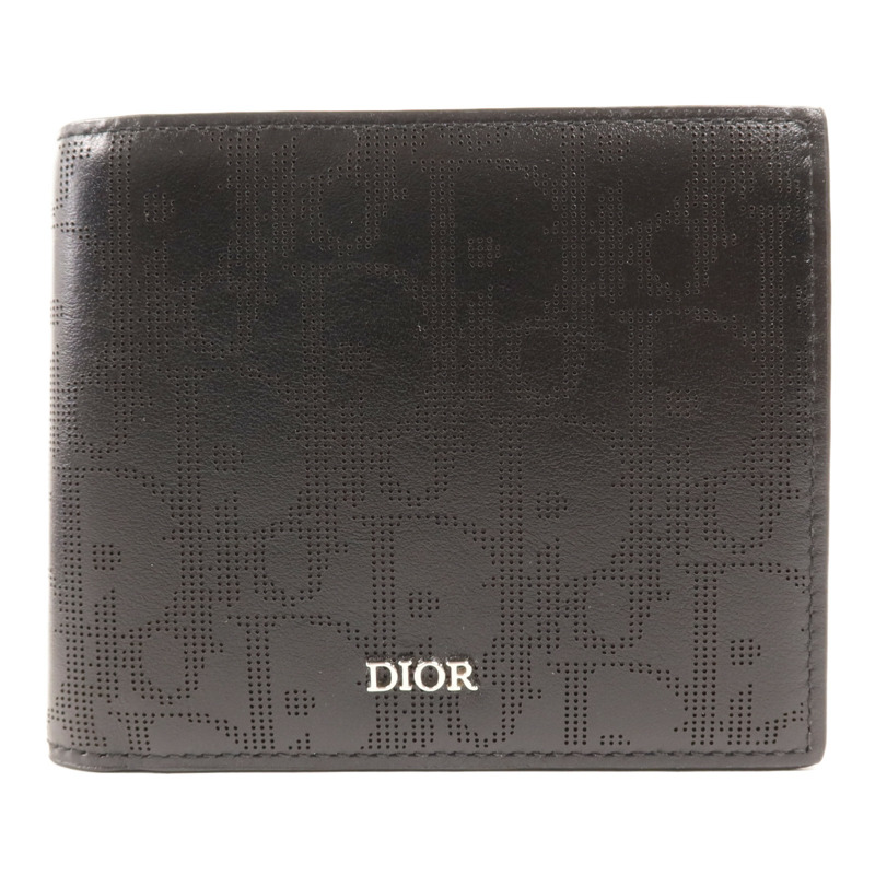 Dior 牛皮皮革Wallet銀扣錢包-0