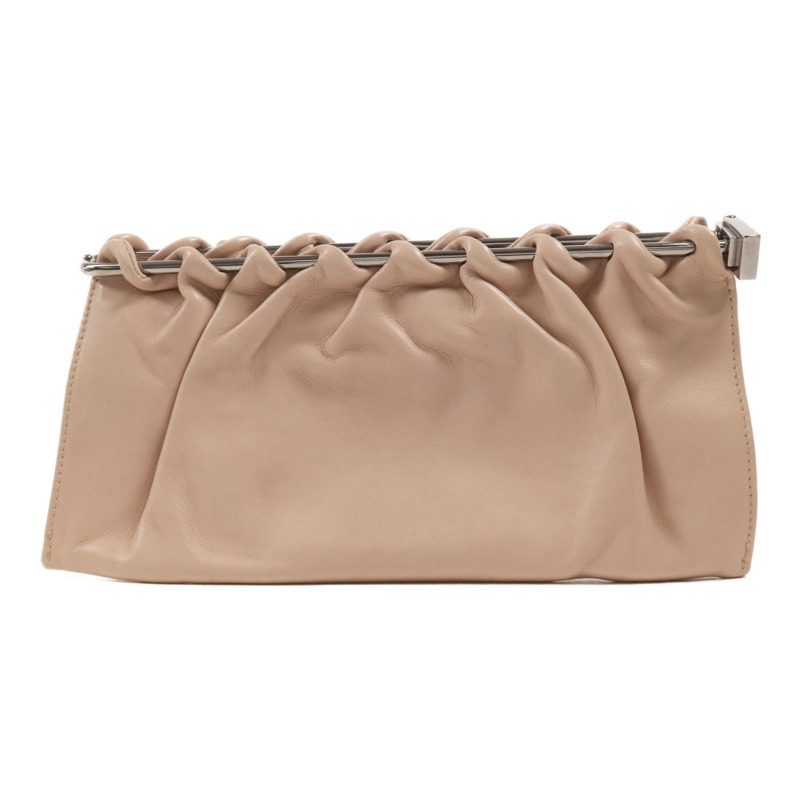 GUCCI 牛皮皮革Clutch Bag銀扣手拿包-1