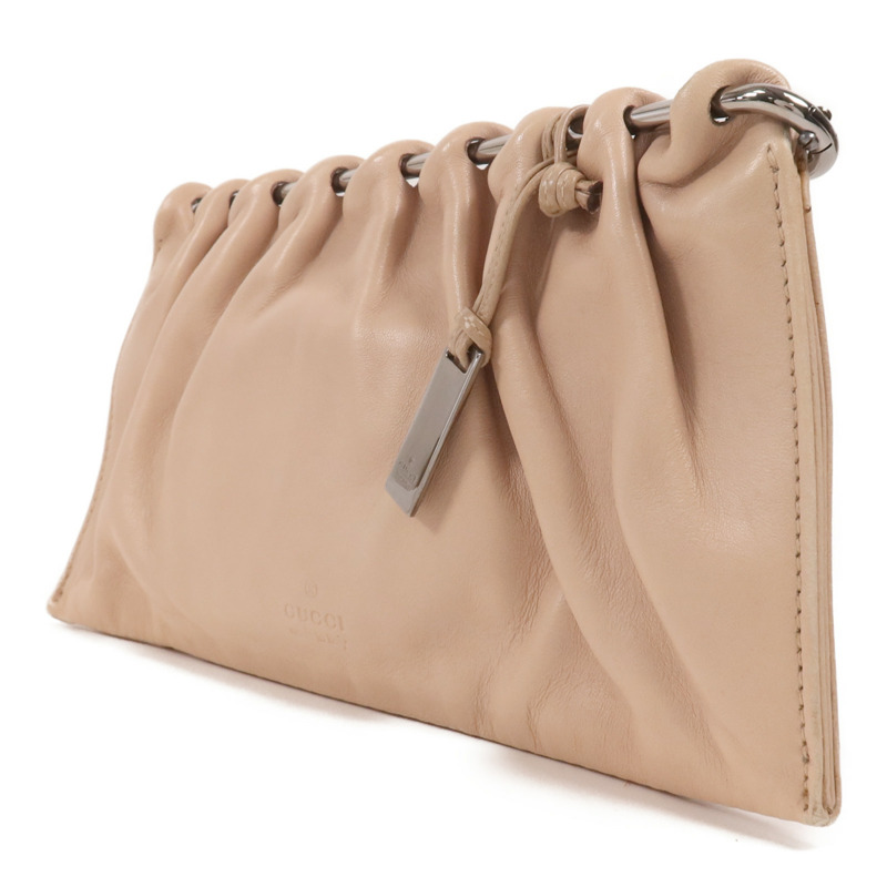 GUCCI 牛皮皮革Clutch Bag銀扣手拿包-2