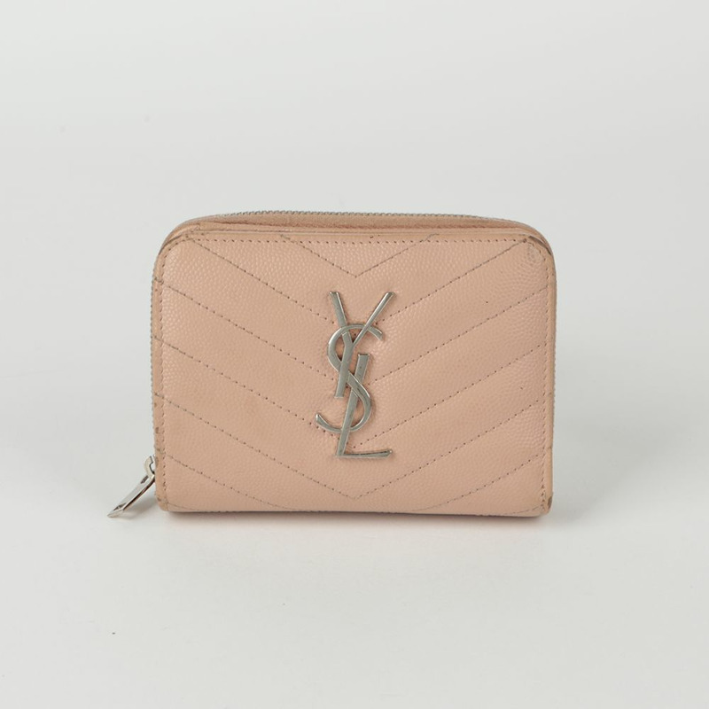 SAINT LAURENT 緊湊型拉鍊皮夾-0