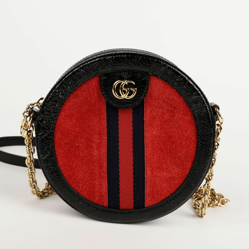 【包稅】GUCCI Ophidia 迷你 GG 圓形肩斜背包 550618-2