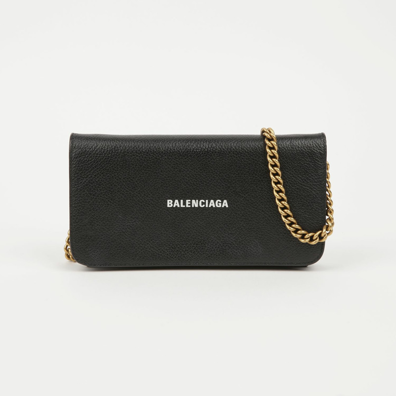 BALENCIAGA 標誌鏈條皮夾斜背包-1
