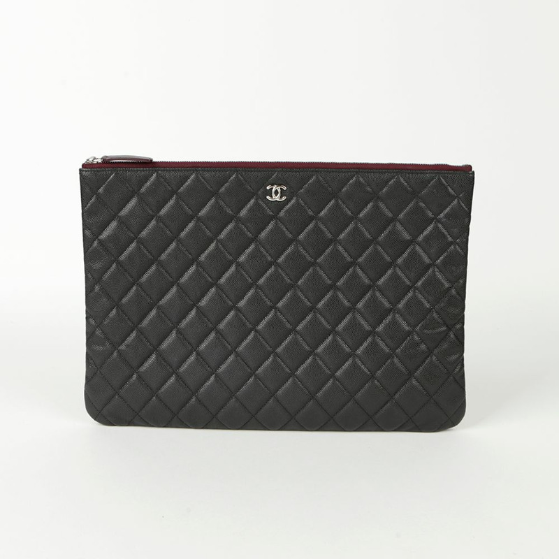 CHANEL Caviar Skin 經典大手拿包 A82552-1