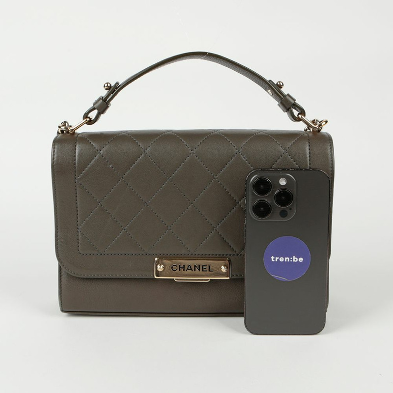 CHANEL Label Click 中型托特單肩包-12