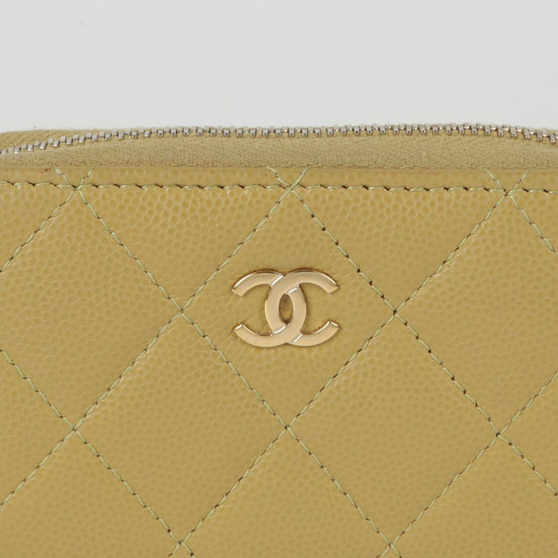 CHANEL Caviar Skin 經典拉鍊零錢包 AP0216-2