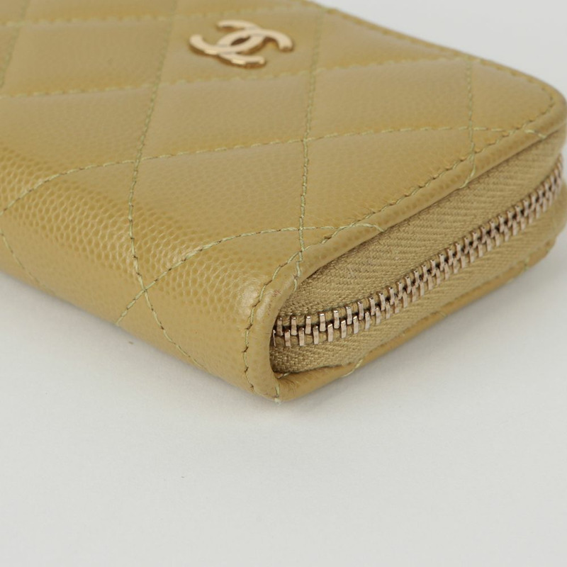 CHANEL Caviar Skin 經典拉鍊零錢包 AP0216-7