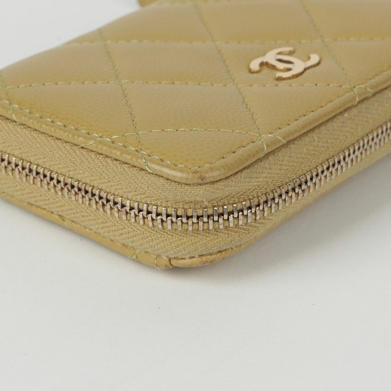 CHANEL Caviar Skin 經典拉鍊零錢包 AP0216-8