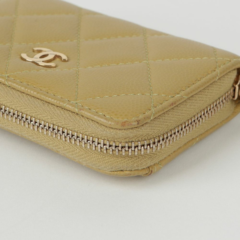 CHANEL Caviar Skin 經典拉鍊零錢包 AP0216-9