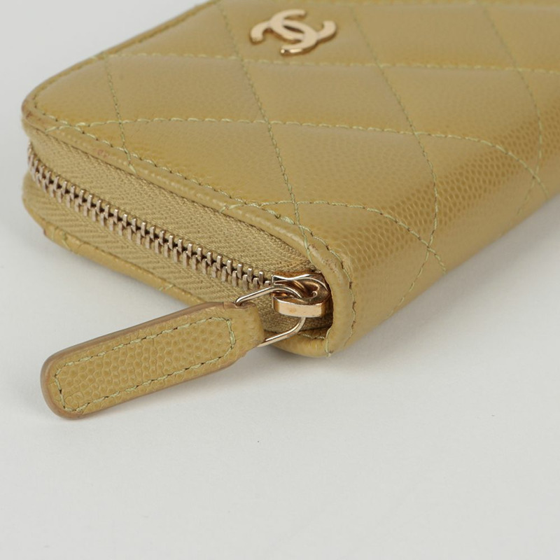 CHANEL Caviar Skin 經典拉鍊零錢包 AP0216-10
