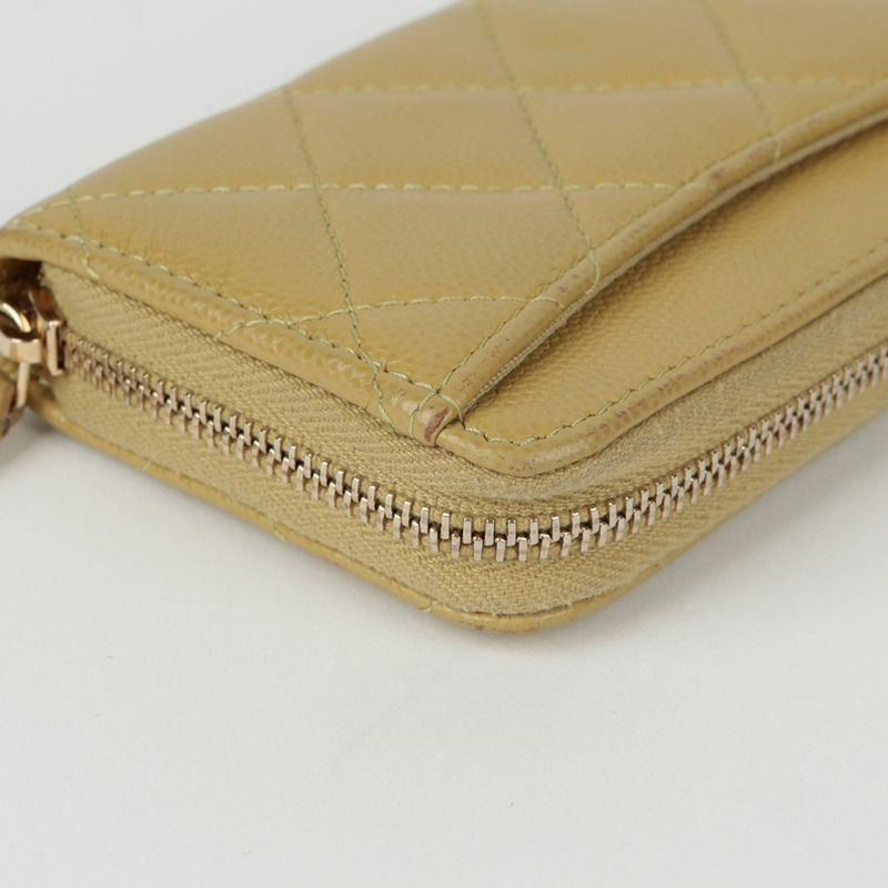CHANEL Caviar Skin 經典拉鍊零錢包 AP0216-12
