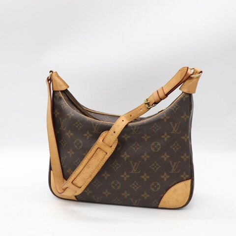 Louis Vuitton 路易威登 復古 小號 牛角包 棕色花紋 單肩包