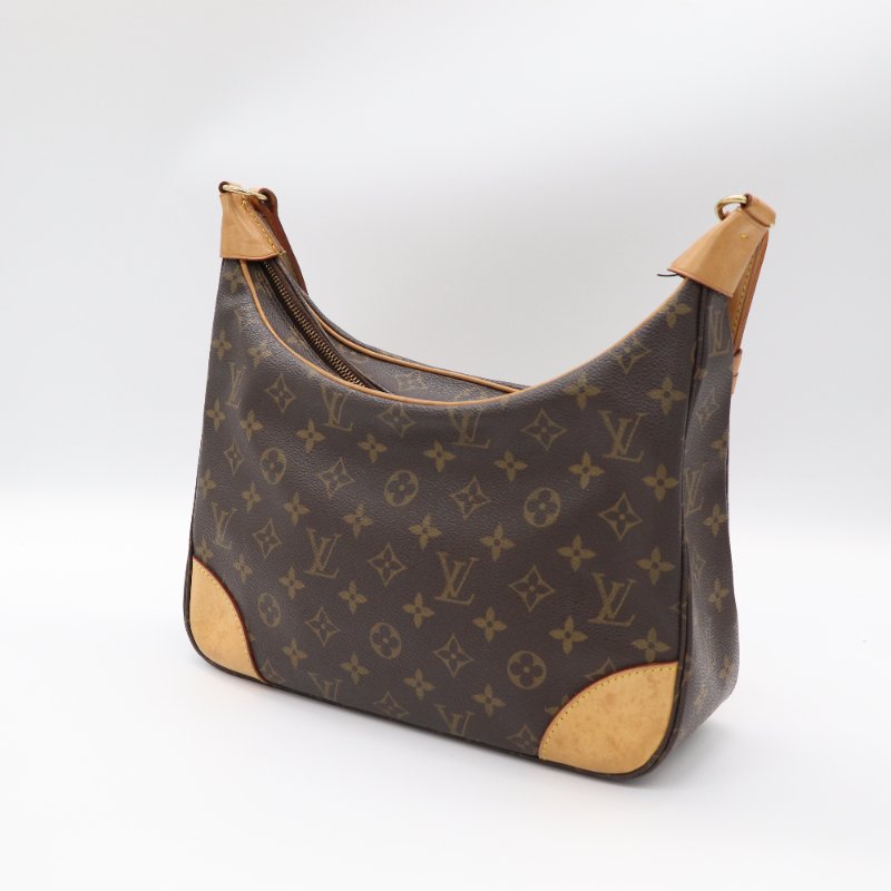 Louis Vuitton 路易威登 復古 小號 牛角包 棕色花紋 單肩包-3