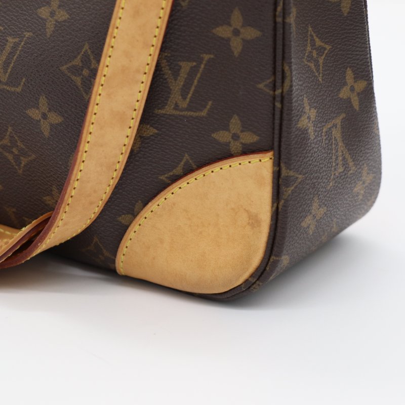 Louis Vuitton 路易威登 復古 小號 牛角包 棕色花紋 單肩包-4