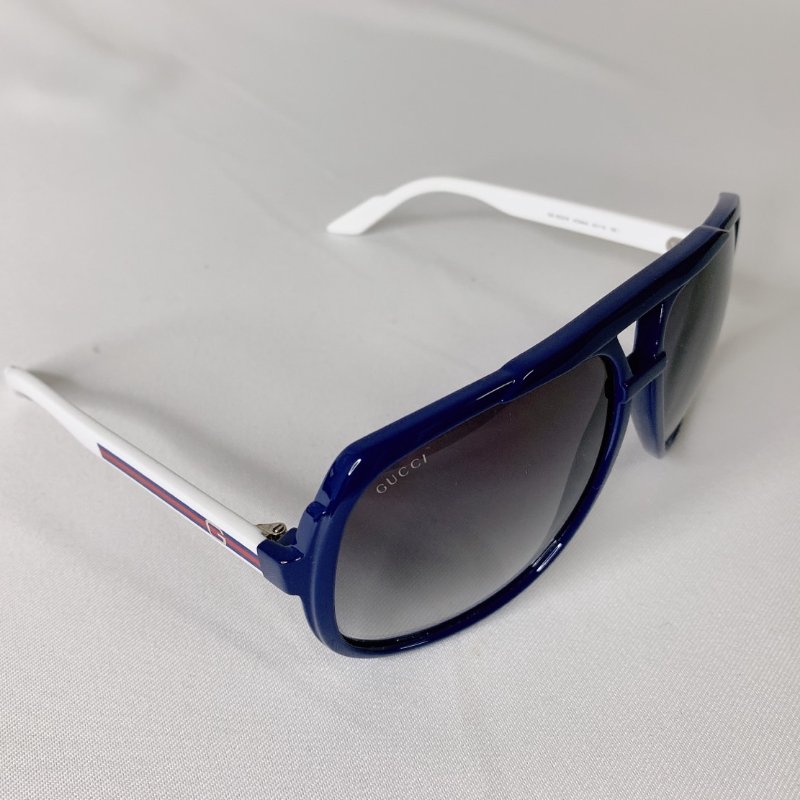 GUCCI 藍白膠框太陽眼鏡-3