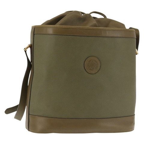 GUCCI 單肩包 皮革 卡其色 金色 正品 gh834