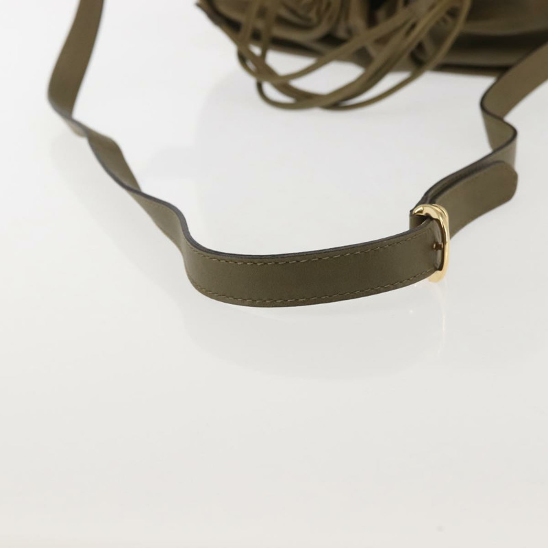 【日本直送】GUCCI 單肩包 皮革 卡其色 金色 正品 gh834-7