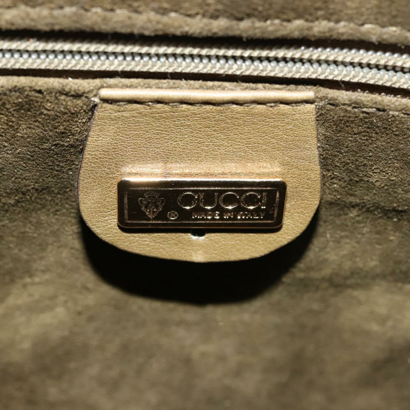【日本直送】GUCCI 單肩包 皮革 卡其色 金色 正品 gh834-18