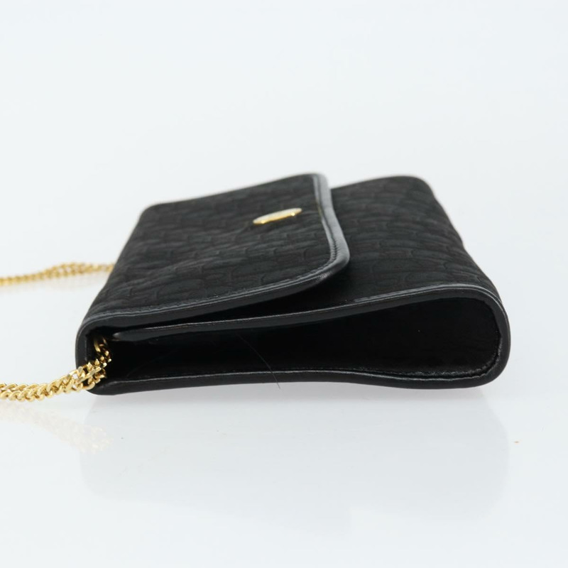 【日本直送】Christian Dior Trotter 帆布鏈條單肩包 黑金 正品 144628-3