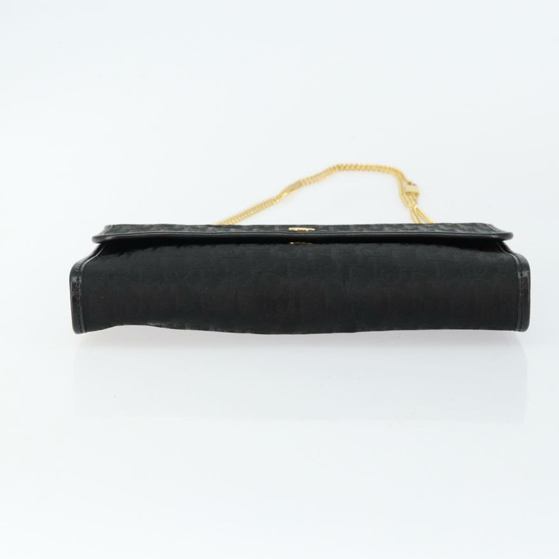 【日本直送】Christian Dior Trotter 帆布鏈條單肩包 黑金 正品 144628-4