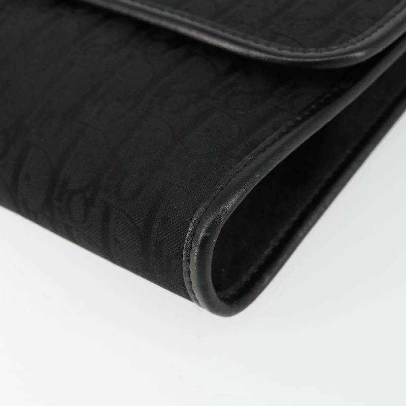 【日本直送】Christian Dior Trotter 帆布鏈條單肩包 黑金 正品 144628-7