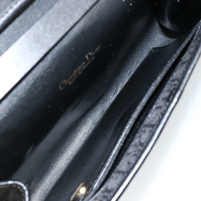 【日本直送】Christian Dior Trotter 帆布鏈條單肩包 黑金 正品 144628-10