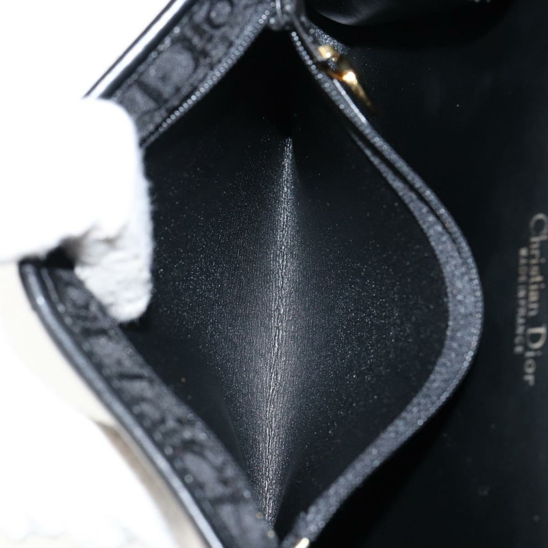 【日本直送】Christian Dior Trotter 帆布鏈條單肩包 黑金 正品 144628-11