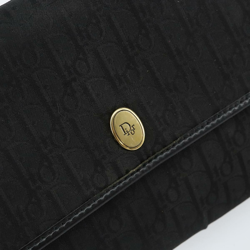 【日本直送】Christian Dior Trotter 帆布鏈條單肩包 黑金 正品 144628-17