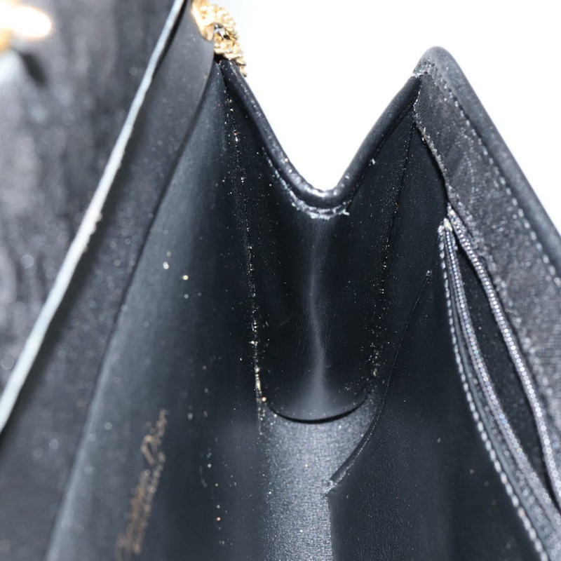 【日本直送】Christian Dior Trotter 帆布鏈條單肩包 黑金 正品 144628-19