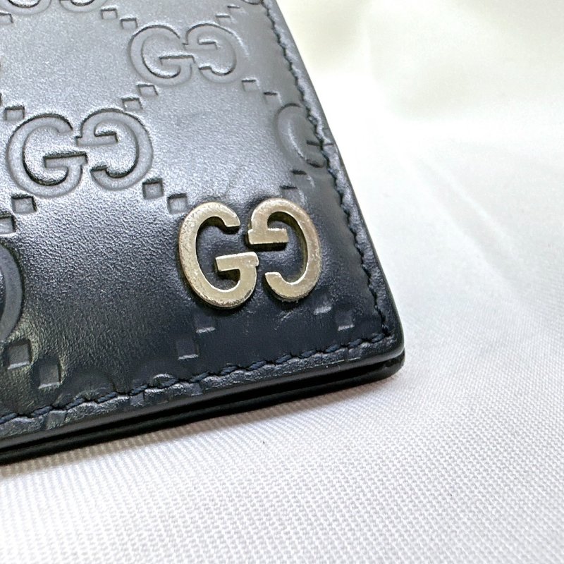 GUCCI 雙G LOGO壓紋男士短夾-9