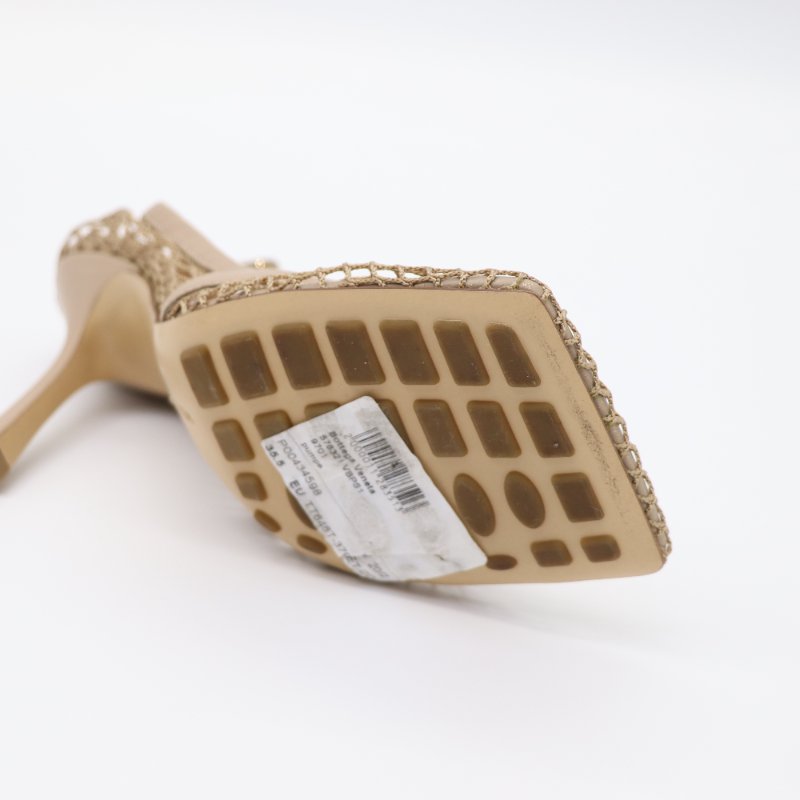 Bottega Veneta 寶緹嘉 奶茶色 洞洞 鏈條 跟鞋 EU35 1/2-6