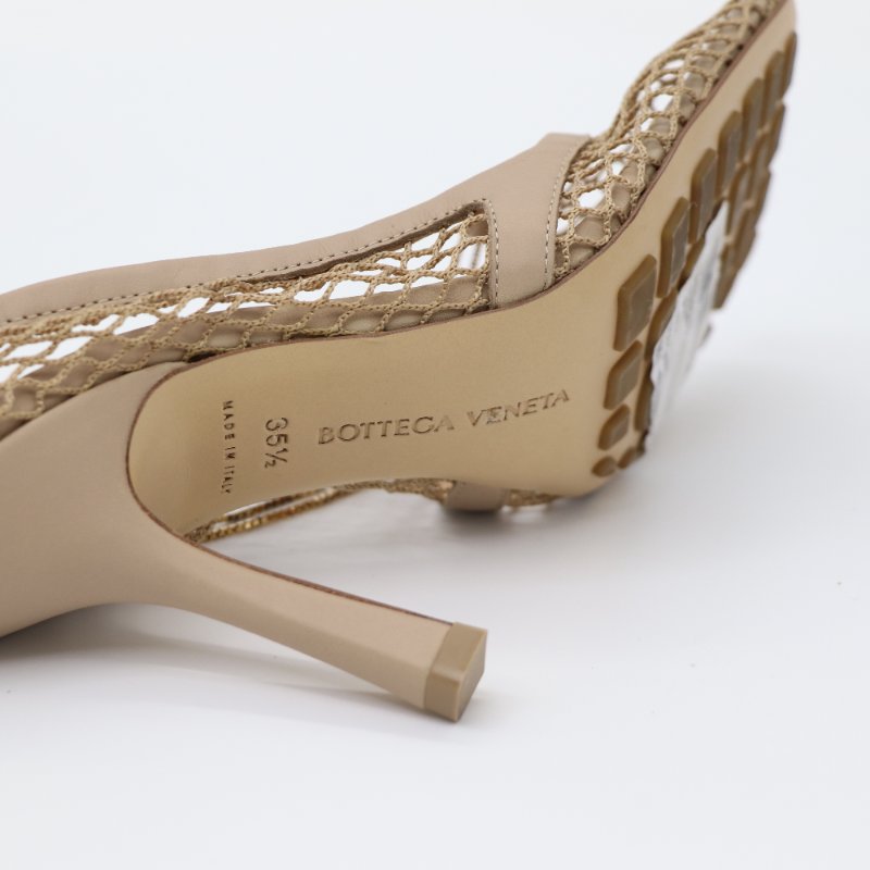 Bottega Veneta 寶緹嘉 奶茶色 洞洞 鏈條 跟鞋 EU35 1/2-7