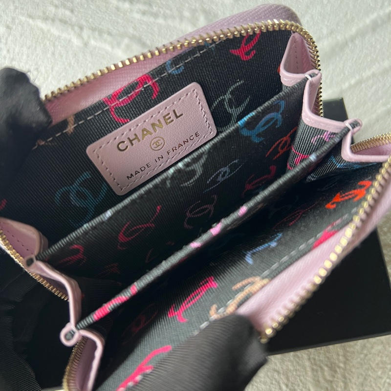 Chanel 粉色零錢包-8