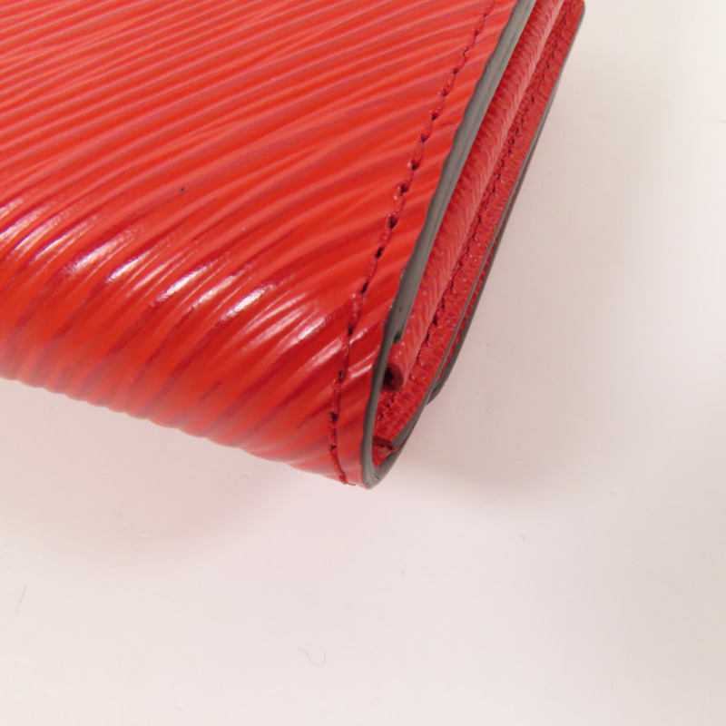 LOUIS VUITTON Epi Twist Wallet銀扣長錢包-10