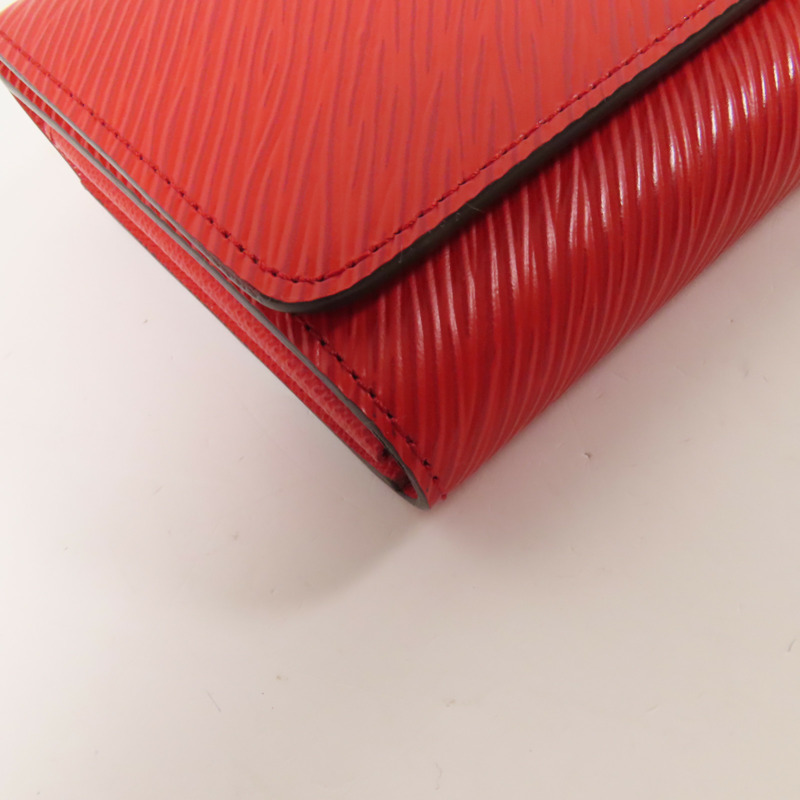 LOUIS VUITTON Epi Twist Wallet銀扣長錢包-11