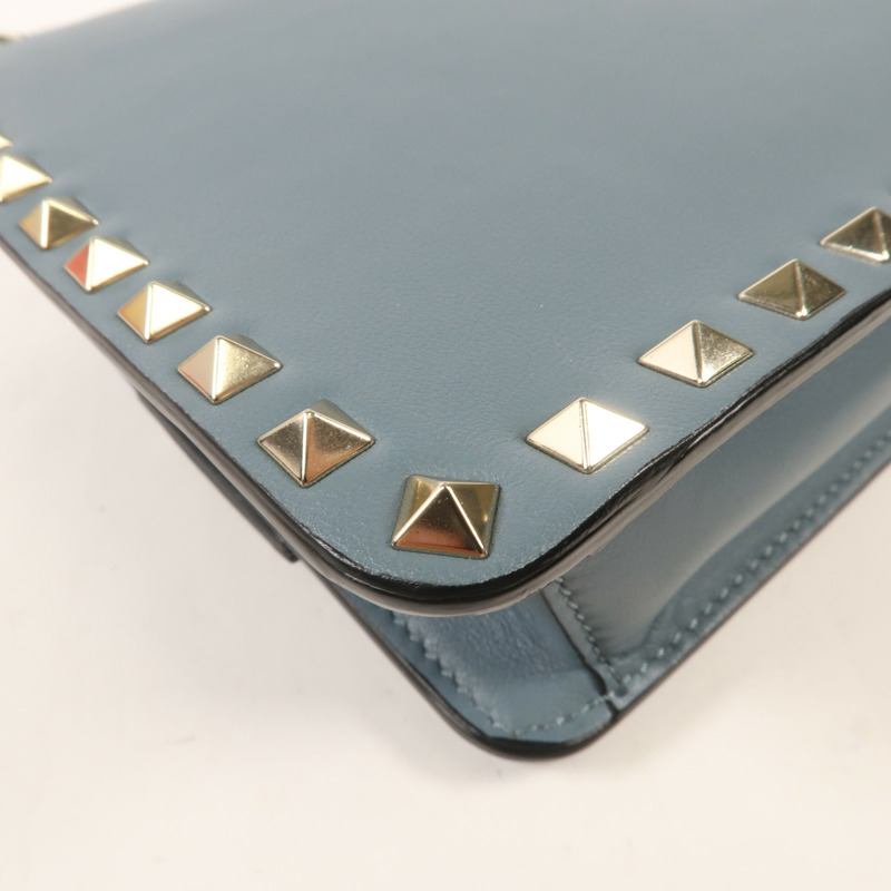 Valentino 牛皮皮革Shoulder Bag銀扣肩背袋-7