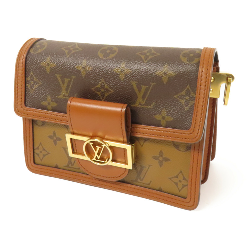 LOUIS VUITTON Monogram Reverse Mini Dauphine金扣肩背袋-2