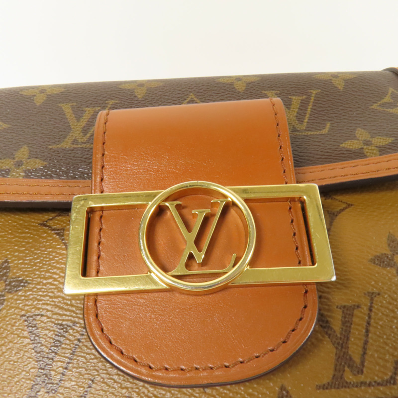 LOUIS VUITTON Monogram Reverse Mini Dauphine金扣肩背袋-7