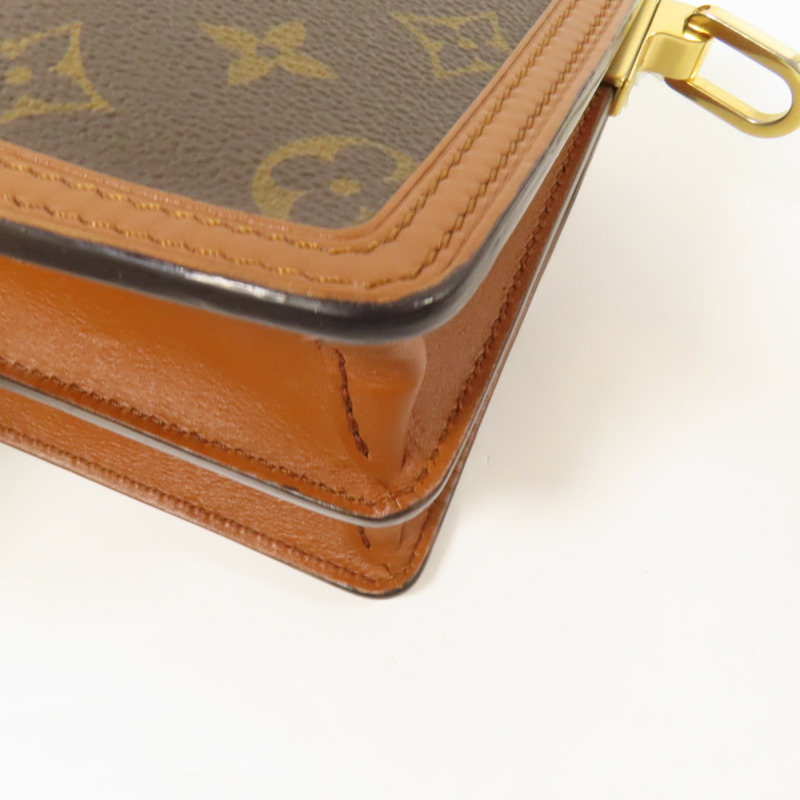 LOUIS VUITTON Monogram Reverse Mini Dauphine金扣肩背袋-13