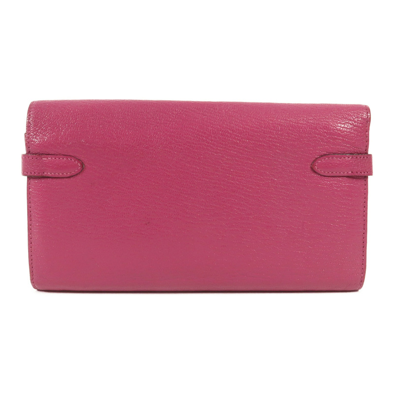 HERMES Togo皮革Kelly Wallet銀扣長錢包-1