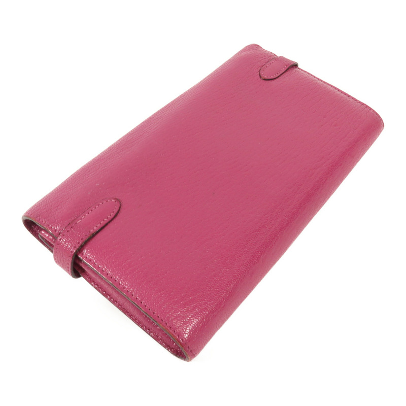 HERMES Togo皮革Kelly Wallet銀扣長錢包-4