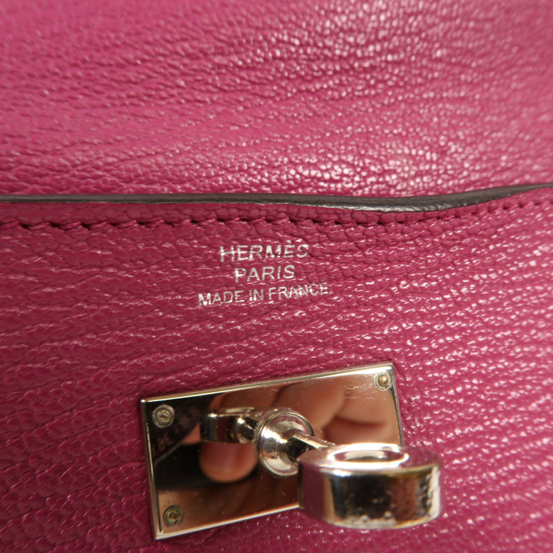HERMES Togo皮革Kelly Wallet銀扣長錢包-6
