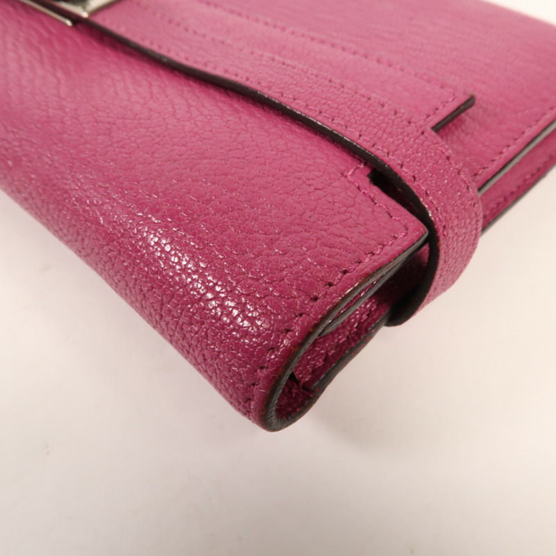 HERMES Togo皮革Kelly Wallet銀扣長錢包-15