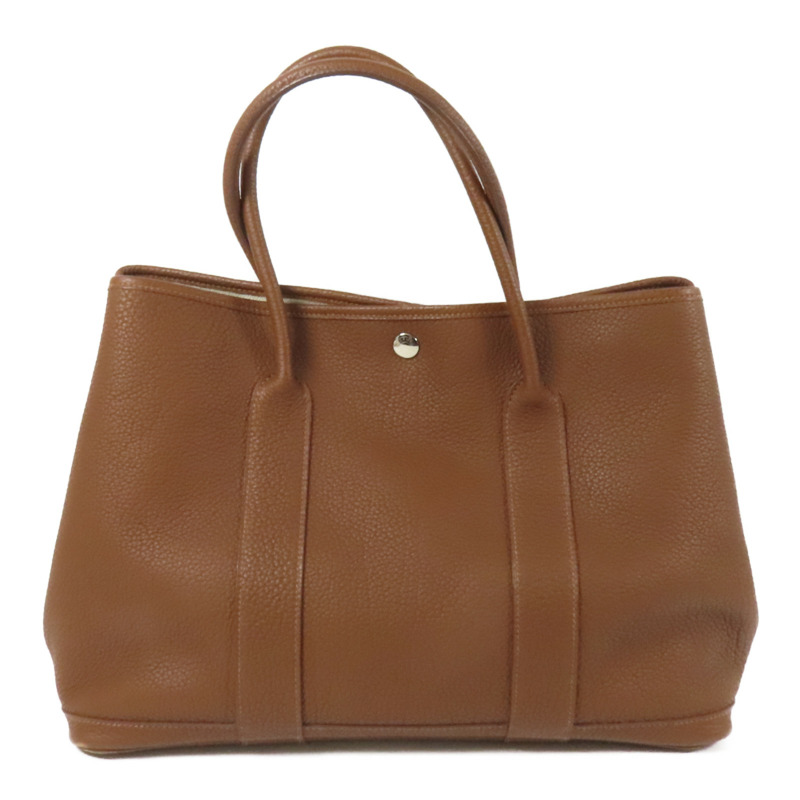 HERMES Negonda皮革Garden Party PM手挽袋Marron d'Inde-1