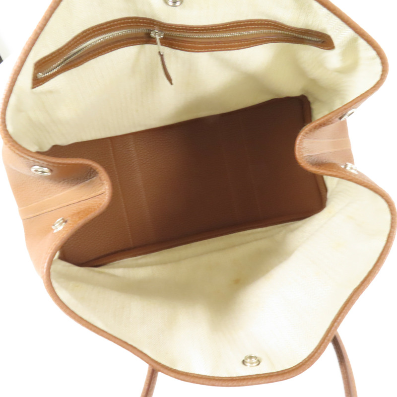HERMES Negonda皮革Garden Party PM手挽袋Marron d'Inde-4
