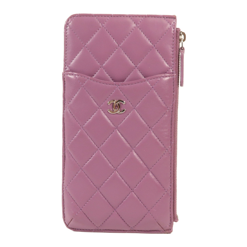 CHANEL 羊皮皮革Clutch Bag銀扣手拿包-0