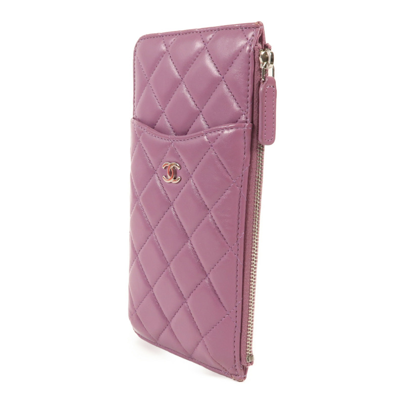 CHANEL 羊皮皮革Clutch Bag銀扣手拿包-2