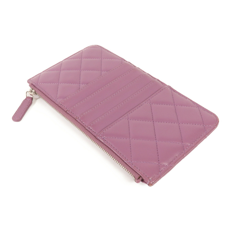 CHANEL 羊皮皮革Clutch Bag銀扣手拿包-4